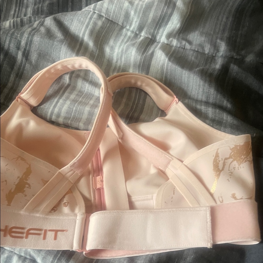 SHEFIT Women's Blush and Gold Sports Bra